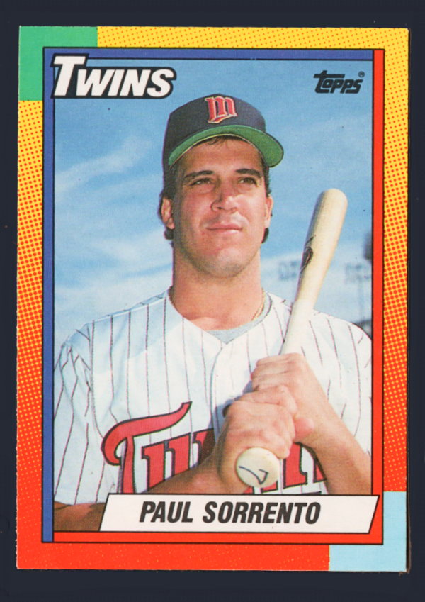 Vintage 1990 Topps Traded #119T - Paul Sorrento Rookie Card (RC) Twins DH, 1B