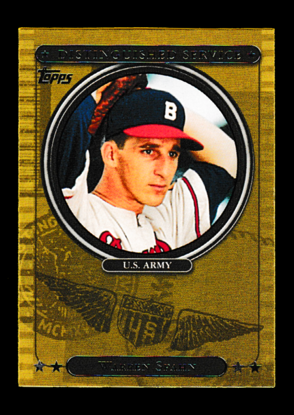 2007 Topps DS23 Warren Spahn- Decorated Purple Heart & Bronze Star Army - HOF
