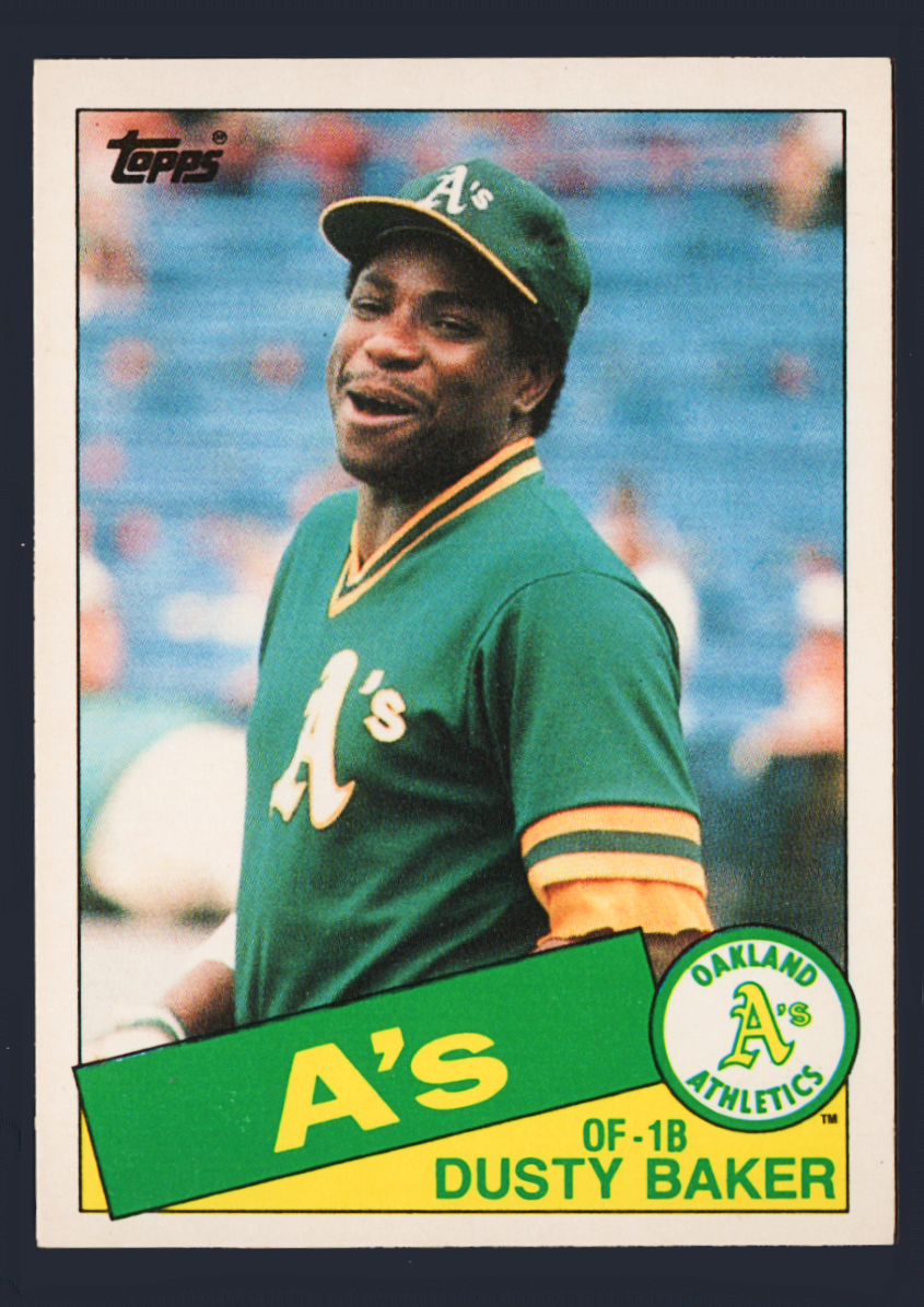 Vintage 1985 Topps Traded #4T - Dusty Baker - Oakland Athletics, OF-1B
