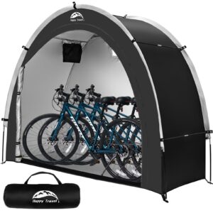 Travel Portable Bike Storage Shed Tent - Waterproof, UV Protection for 2-8 Bikes