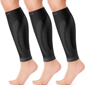 CAMBIVO 3 Pairs Calf Compression Sleeves for Women & Men Leg Support for Running