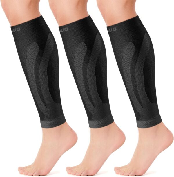 CAMBIVO 3 Pairs Calf Compression Sleeves for Women & Men Leg Support for Running
