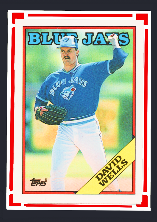 1988 Topps Traded #128T David Wells Rookie Card (RC) - Toronto Blue Jays