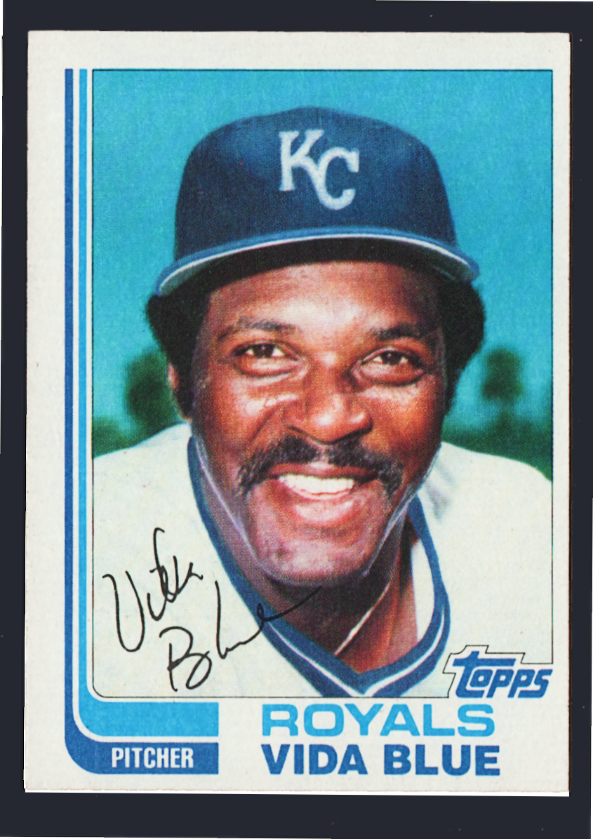 Vintage 1982 Topps Traded #8T - Vida Blue Kansas City Royals Pitcher