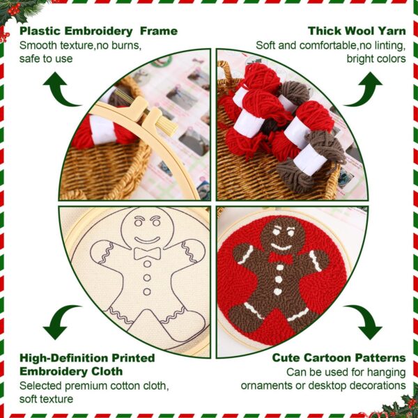 DIY Christmas Punch Needle Kit: Festive Embroidery for Beginners & Adults - Image 5