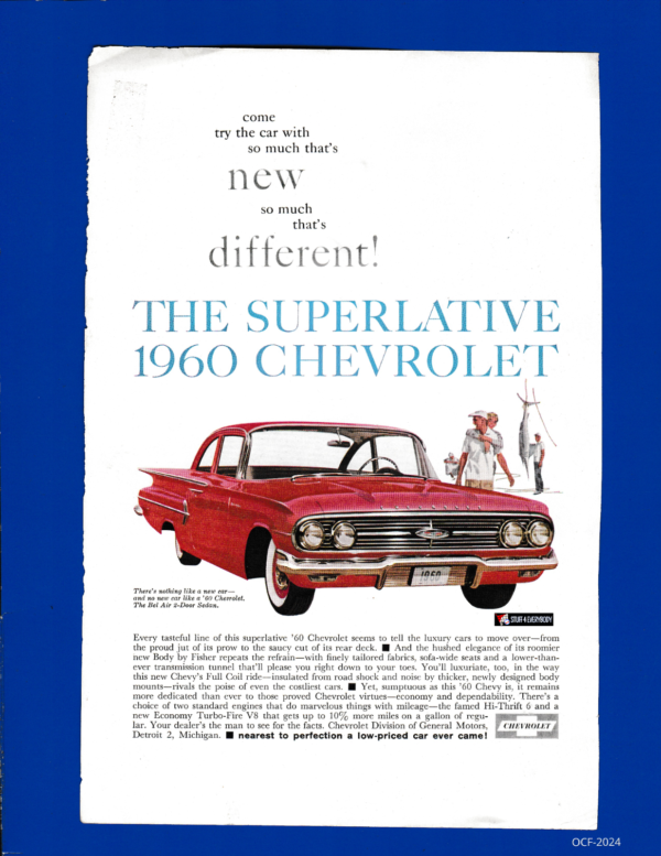 1960 Bel Air 4-Door Sedan - Built for Design-Conscious Drivers on a Budget…