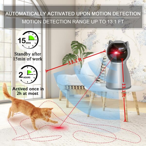 Laser Indoor Cat Toys - 4th Generation Random Trajectory Motion Activated Laser - Image 5