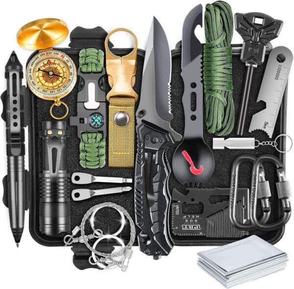 Survival Kit Gifts for Men Dad Husband Emergency Survival Gear and Equipment ... - Image 9