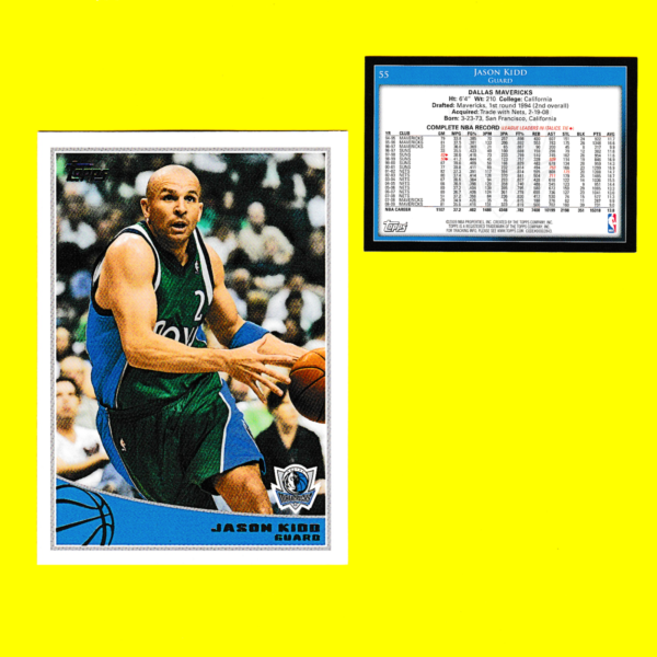 2009-10 Topps #55 Jason Kidd – Dallas Mavericks - Image 3