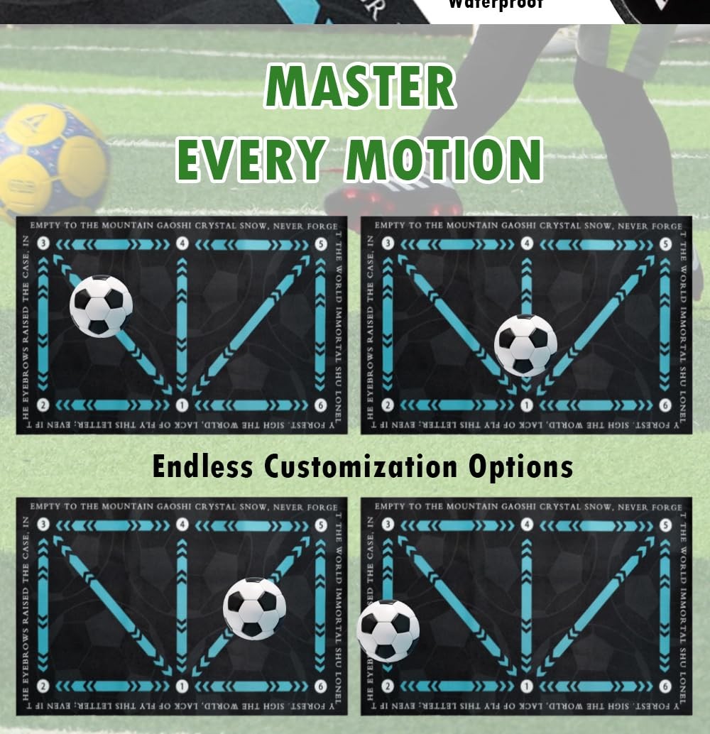 Affordable Soccer Training Mat 47"x32" | Improve Footwork & Ball Control - Image 3