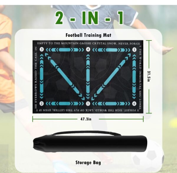 Affordable Soccer Training Mat 47"x32" | Improve Footwork & Ball Control - Image 6