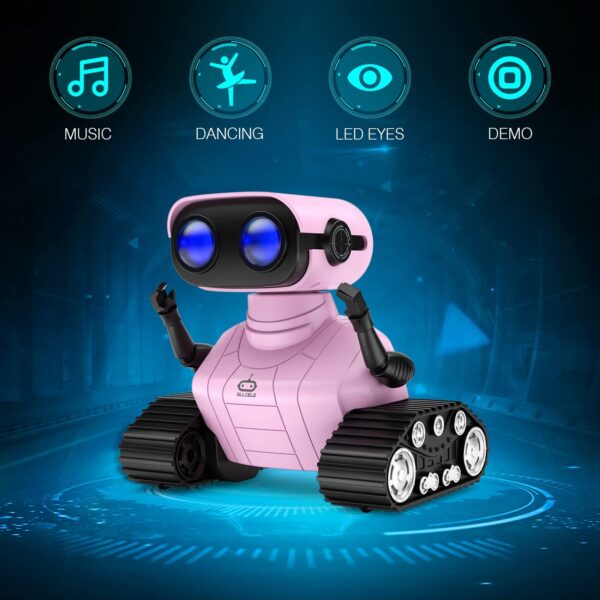 ALLCELE Girls Robot Toy Rechargeable RC Robot for Kids Remote Control Toy wit... - Image 2