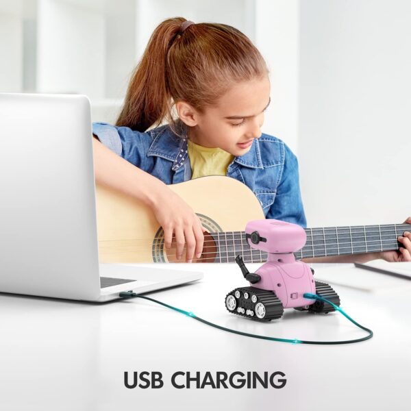 ALLCELE Girls Robot Toy Rechargeable RC Robot for Kids Remote Control Toy wit... - Image 4