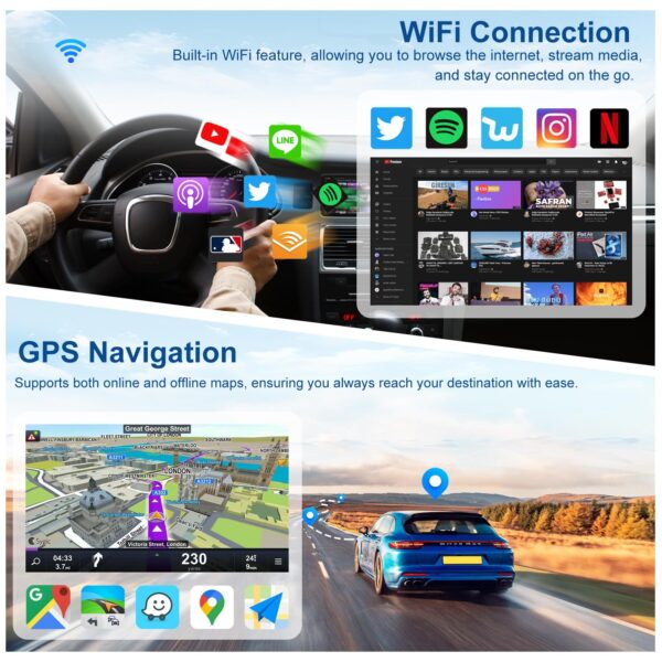 Affordable 4+64G Car Stereo with CarPlay & Android Auto for Jeep & Dodge - Image 3