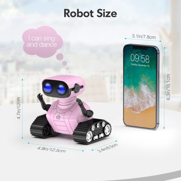 ALLCELE Girls Robot Toy Rechargeable RC Robot for Kids Remote Control Toy wit... - Image 6