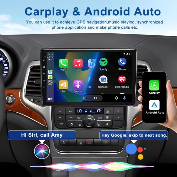 Affordable 4+64G Car Stereo with CarPlay & Android Auto for Jeep & Dodge - Image 5