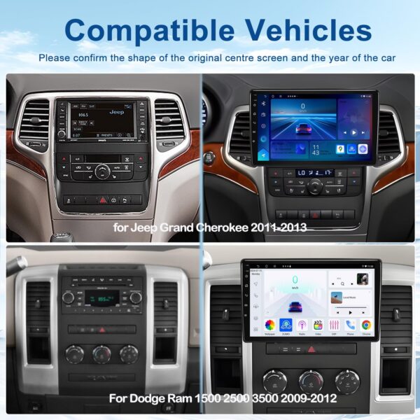 Affordable 4+64G Car Stereo with CarPlay & Android Auto for Jeep & Dodge - Image 6
