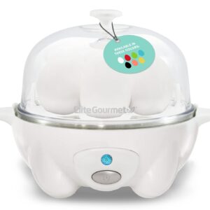Elite Gourmet Easy Electric Poacher Omelet Eggs & Soft, Medium, Hard-Boiled Eggs