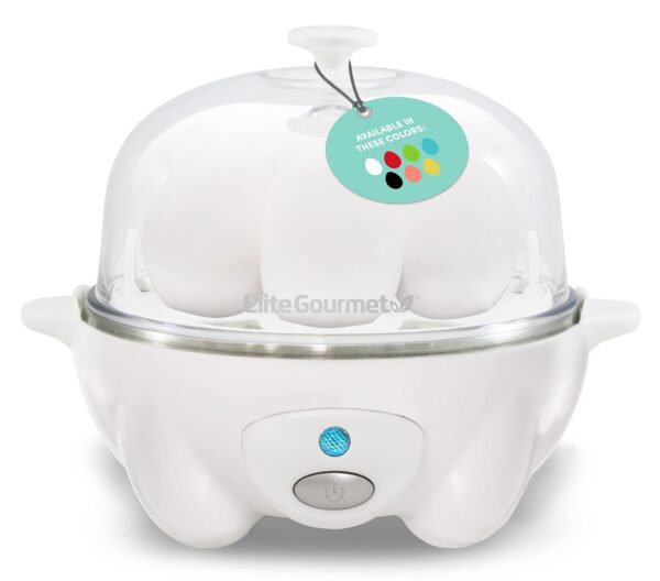 Elite Gourmet Easy Electric Poacher Omelet Eggs & Soft, Medium, Hard-Boiled Eggs