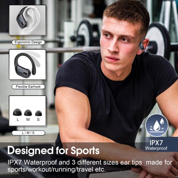 2024 Wireless Sport Earbuds 75hrs Bluetooth 5.3 Stereo Headphones, Deep Bass - Image 7