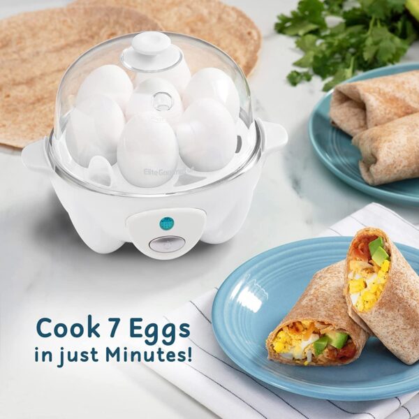 Elite Gourmet Easy Electric Poacher Omelet Eggs & Soft, Medium, Hard-Boiled Eggs - Image 7