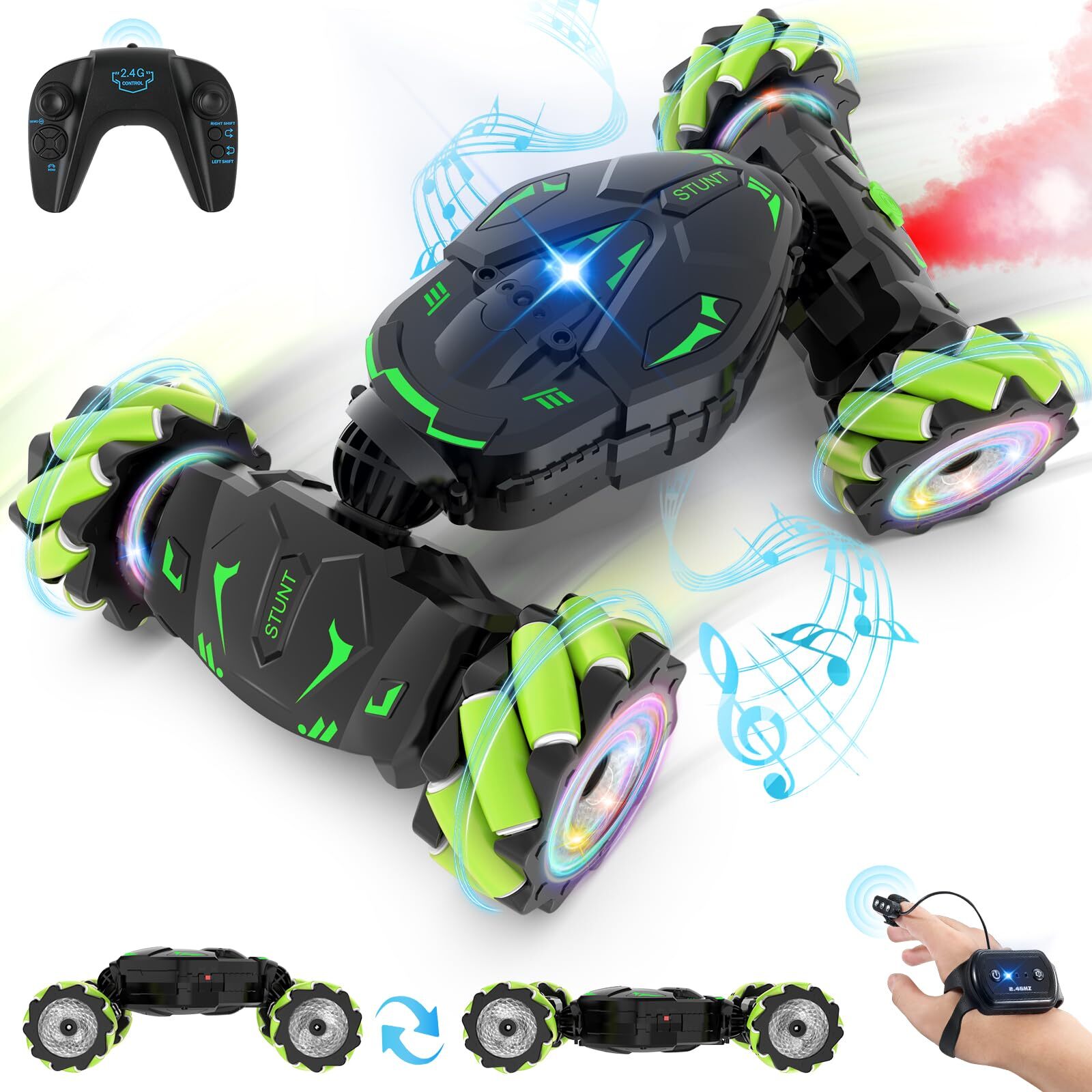 Advanced Gesture RC Car: 360° Stunts, Music, and Lights-Perfect for Boys & Girls