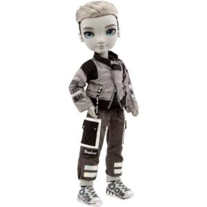 Rainbow High Shadow Series 1 Ash Silverstone- Greyscale Boy Fashion Doll.