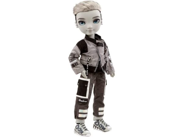 Rainbow High Shadow Series 1 Ash Silverstone- Greyscale Boy Fashion Doll.