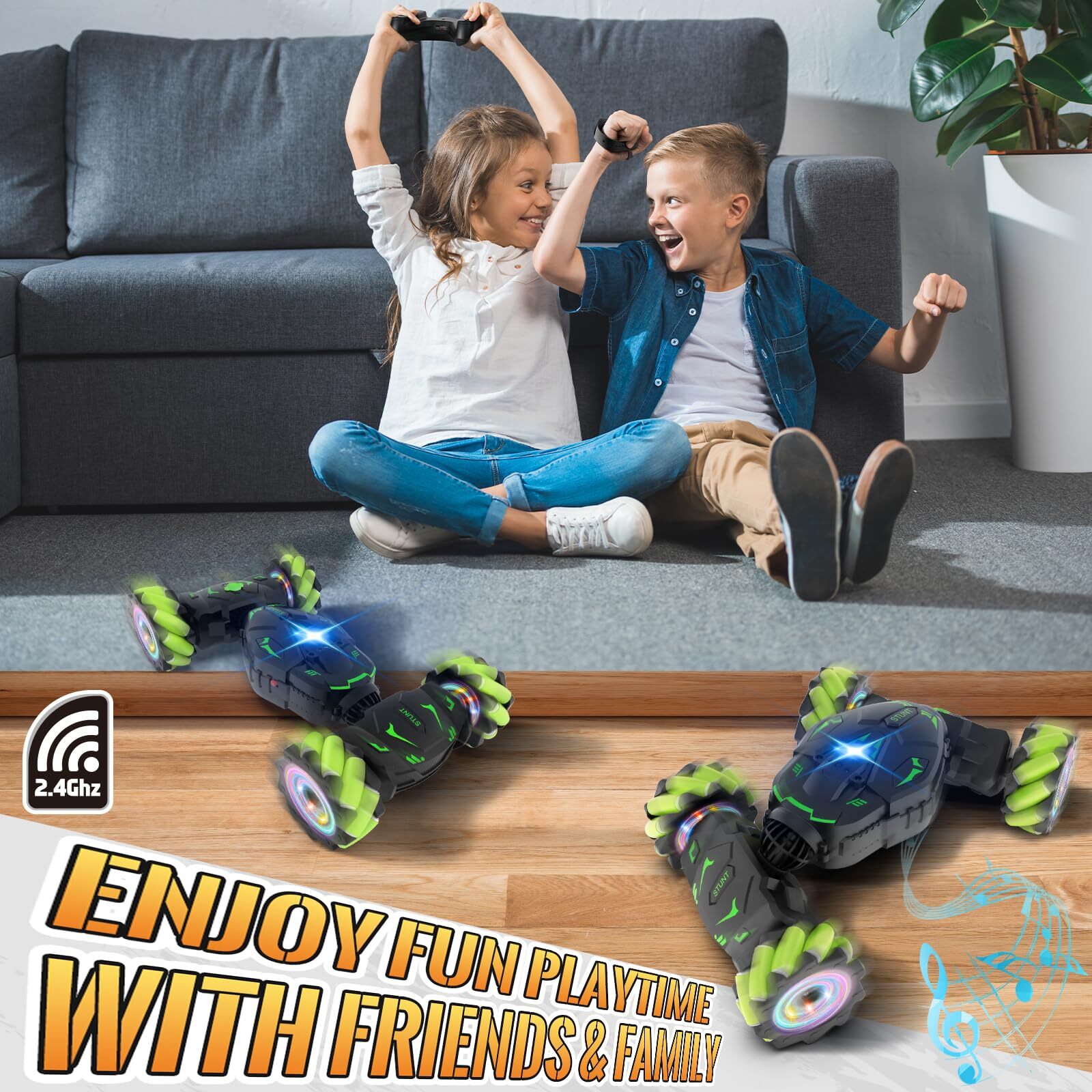 Advanced Gesture RC Car: 360° Stunts, Music, and Lights-Perfect for Boys & Girls - Image 3