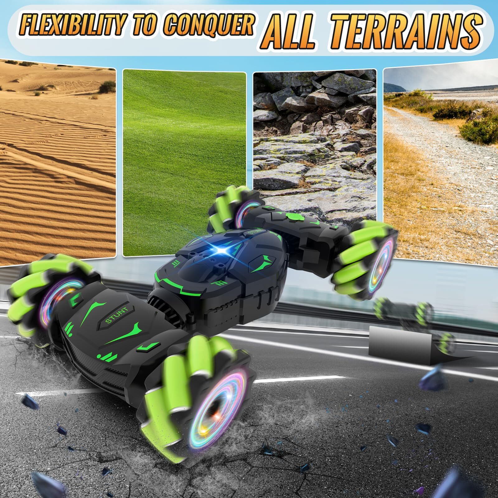 Advanced Gesture RC Car: 360° Stunts, Music, and Lights-Perfect for Boys & Girls - Image 4