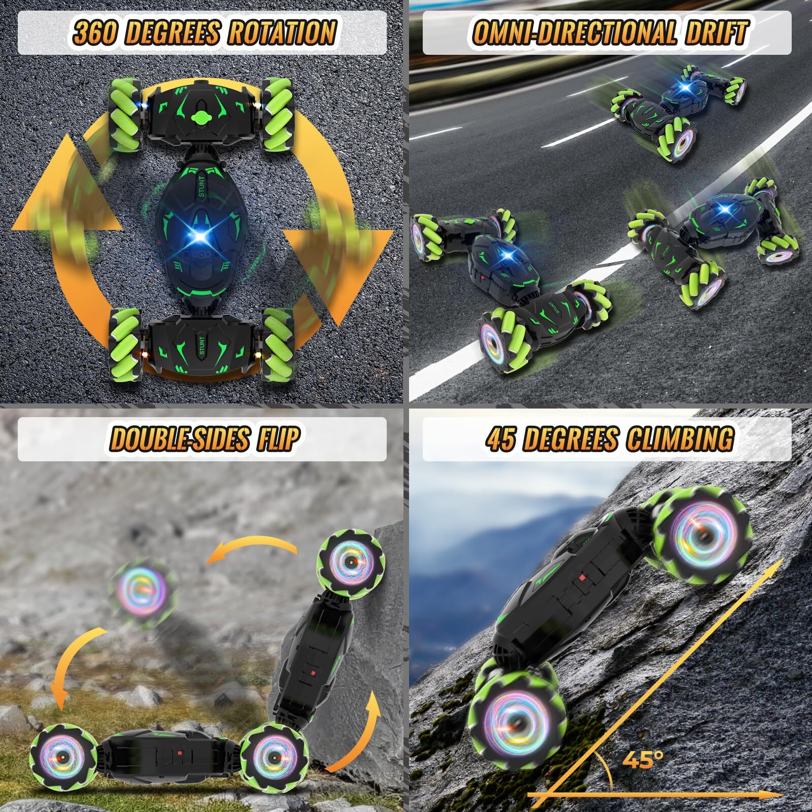 Advanced Gesture RC Car: 360° Stunts, Music, and Lights-Perfect for Boys & Girls - Image 6