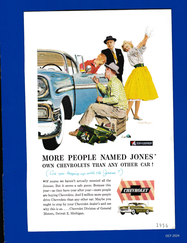 More People Named Jones Own Chevrolets Than Any Other Car!