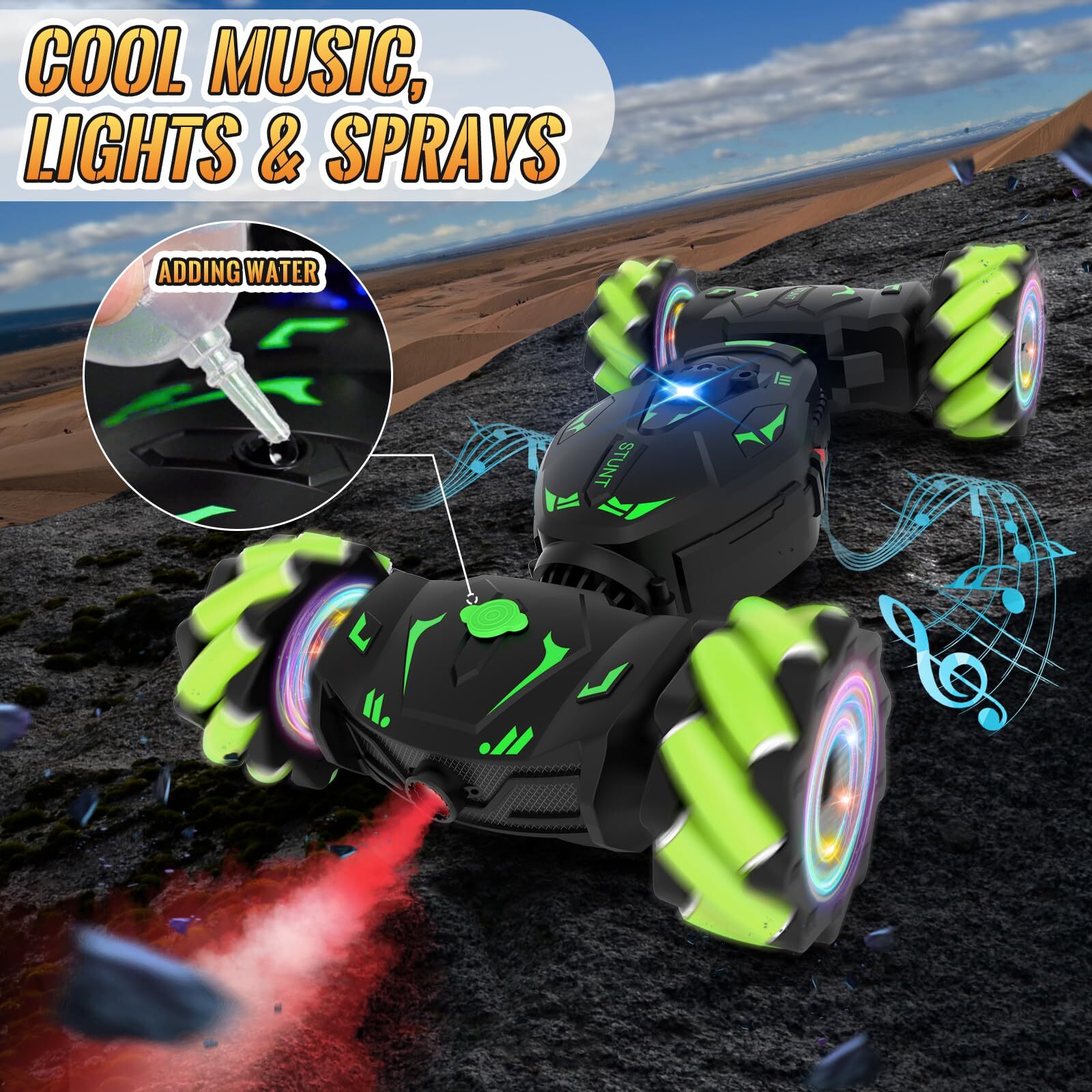Advanced Gesture RC Car: 360° Stunts, Music, and Lights-Perfect for Boys & Girls - Image 9
