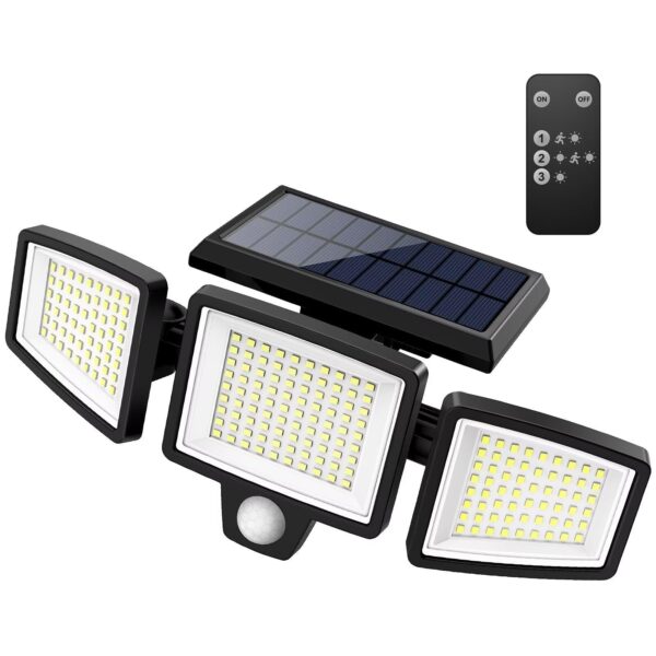 Solar Outdoor Lights 2500LM 210 LED Security Lights with Remote Control