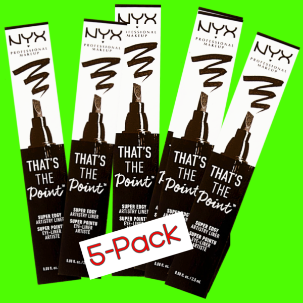 NYX PROFESSIONAL MAKEUP That's The Point Liquid Eyeliner, Super Edgy - (5 pack)