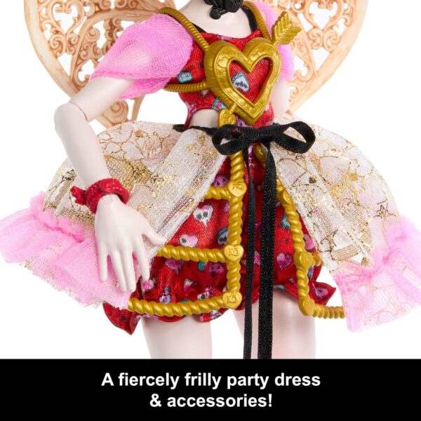 Monster High Scary Sweet Birthday Doll, Cupid Asteria in Pink & Red Party Dress - Image 4
