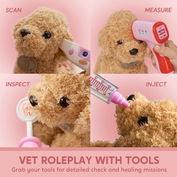 Doctor Play Kit for Kids - 22 PCS Veterinarian Playset for Toddlers 3-6 Years - Image 5