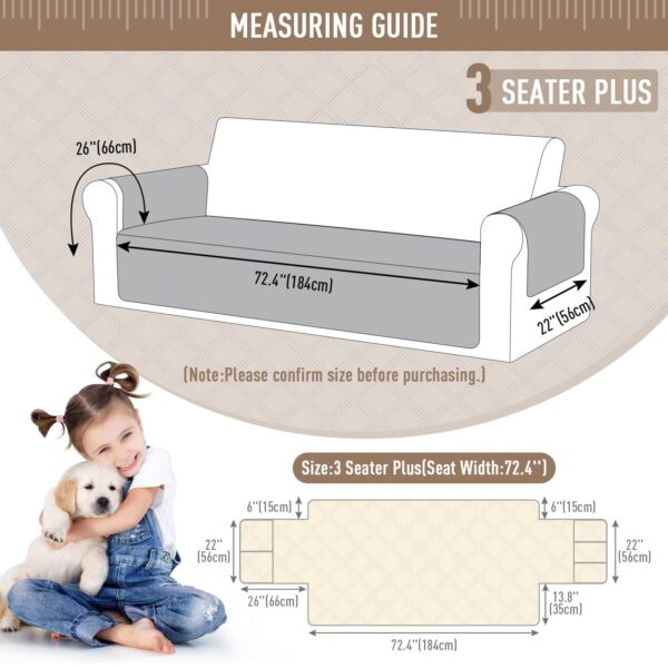Pet-Friendly AOCOCO Waterproof Sofa Cover with Non-Slip Backing and Side Pockets - Image 3