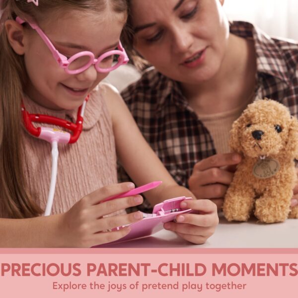 Doctor Play Kit for Kids - 22 PCS Veterinarian Playset for Toddlers 3-6 Years - Image 6