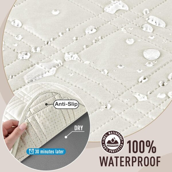 Pet-Friendly AOCOCO Waterproof Sofa Cover with Non-Slip Backing and Side Pockets - Image 6