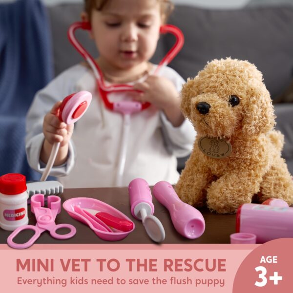 Doctor Play Kit for Kids - 22 PCS Veterinarian Playset for Toddlers 3-6 Years - Image 9