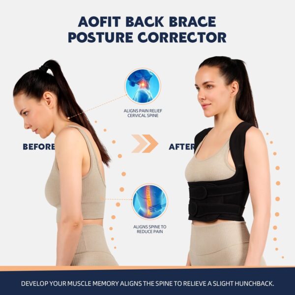 Adjustable AOFIT Back Brace for Men & Women - Relieve Back Pain, Improve Posture - Image 5