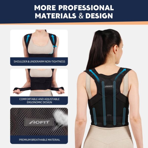 Adjustable AOFIT Back Brace for Men & Women - Relieve Back Pain, Improve Posture - Image 6