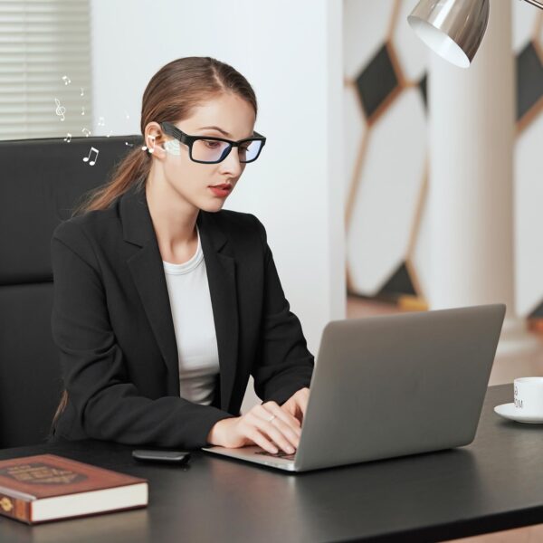 TnoxHD Smart Glasses Bluetooth Glasses with Speakers for Women Men Clear Call... - Image 3