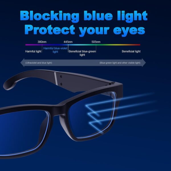 TnoxHD Smart Glasses Bluetooth Glasses with Speakers for Women Men Clear Call... - Image 4