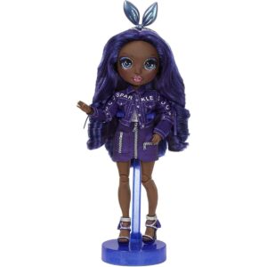 Official Rainbow High Indigo Doll – Krystal Bailey with 2 Outfits & Doll Stand