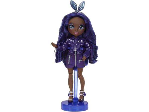 Official Rainbow High Indigo Doll – Krystal Bailey with 2 Outfits & Doll Stand