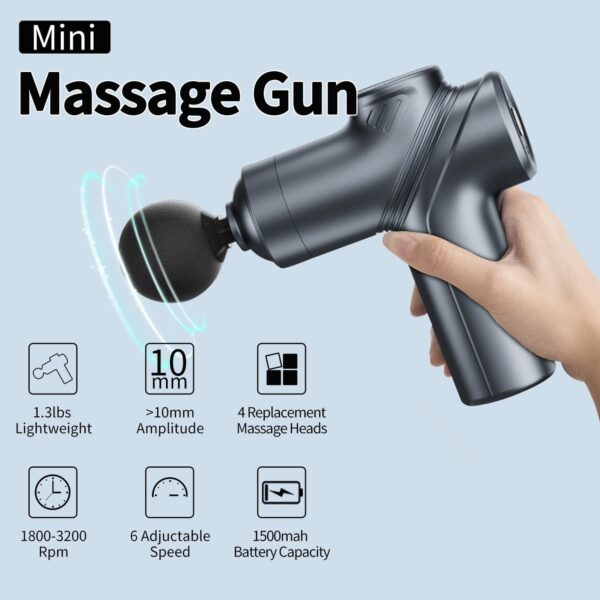Massage Gun Deep Tissue, Silent Brushless Motor and Portable Massage Muscle Tool - Image 3