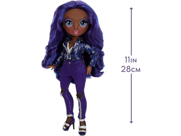Official Rainbow High Indigo Doll – Krystal Bailey with 2 Outfits & Doll Stand - Image 4