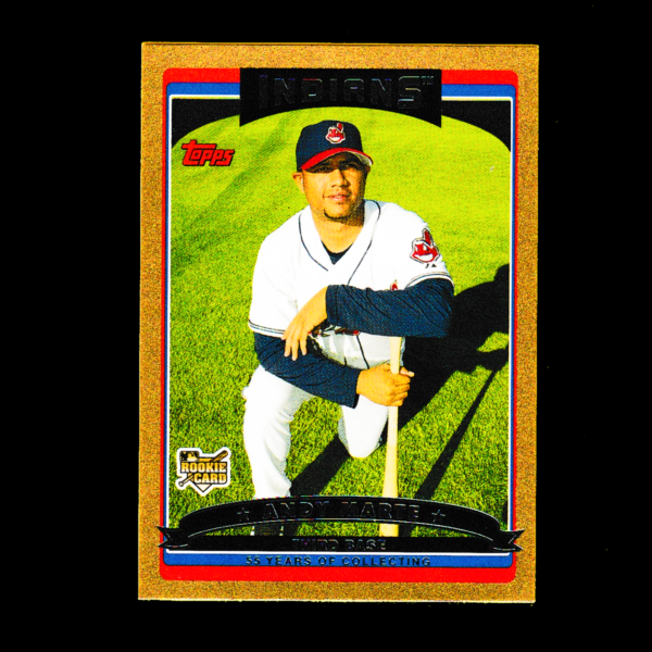 2006 Topps UH160 Andy Marte Rookie Card - Gold Parallel (#1295/2006) - Guardians